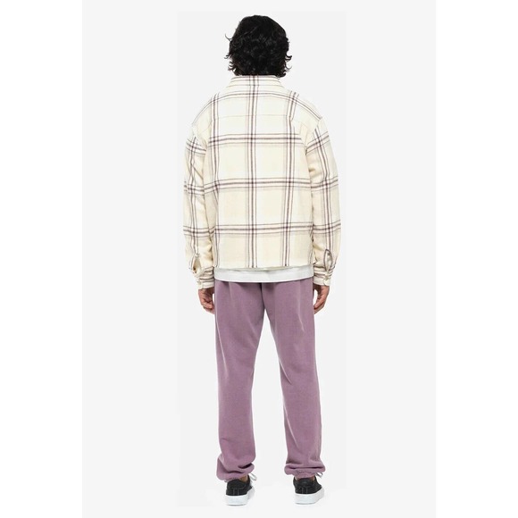 John Elliott Men's Interval French Terry Jogger Sweatpants in Washed Bordeaux - Picture 5 of 8